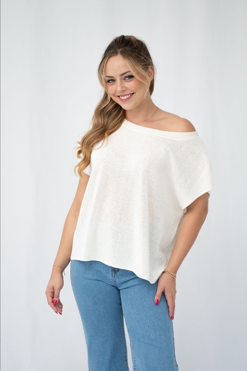 Tilly Knit Top- Off White