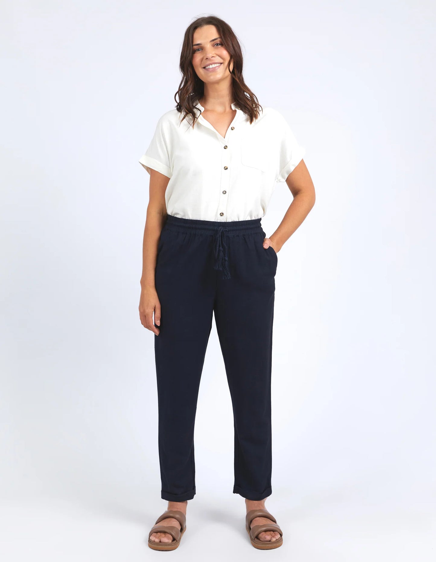 Clem Relaxed Pant - Navy