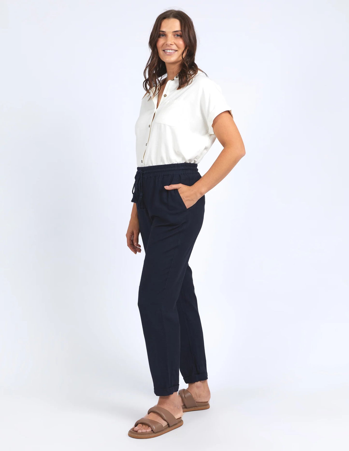 Clem Relaxed Pant - Navy