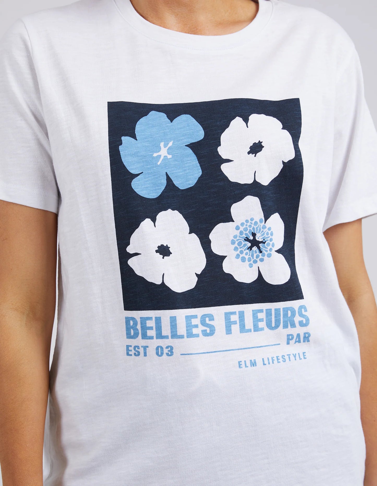 Belle Fleurs Tee - White