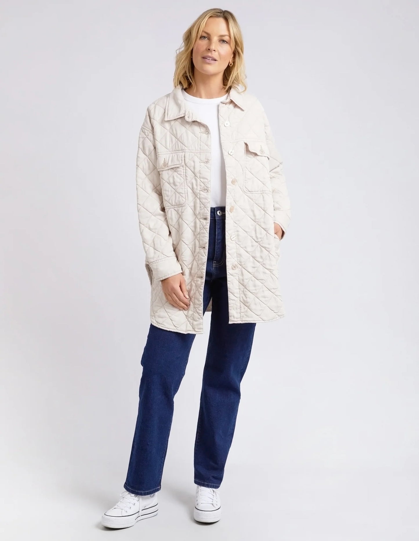 Katie Quilted Jacket- Oatmeal