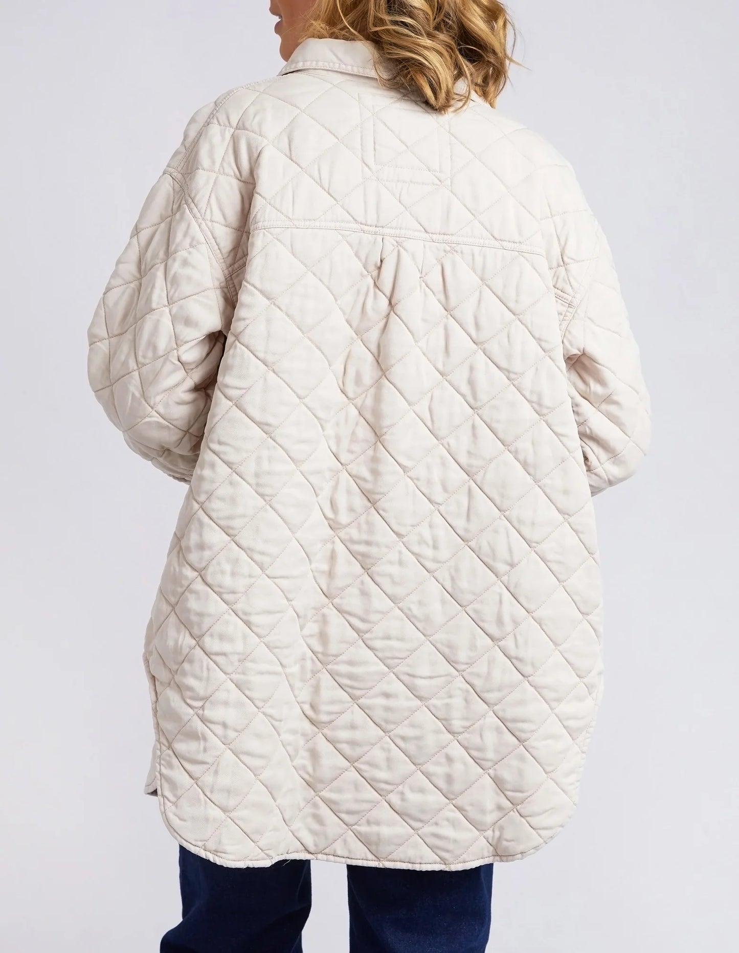 Katie Quilted Jacket- Oatmeal