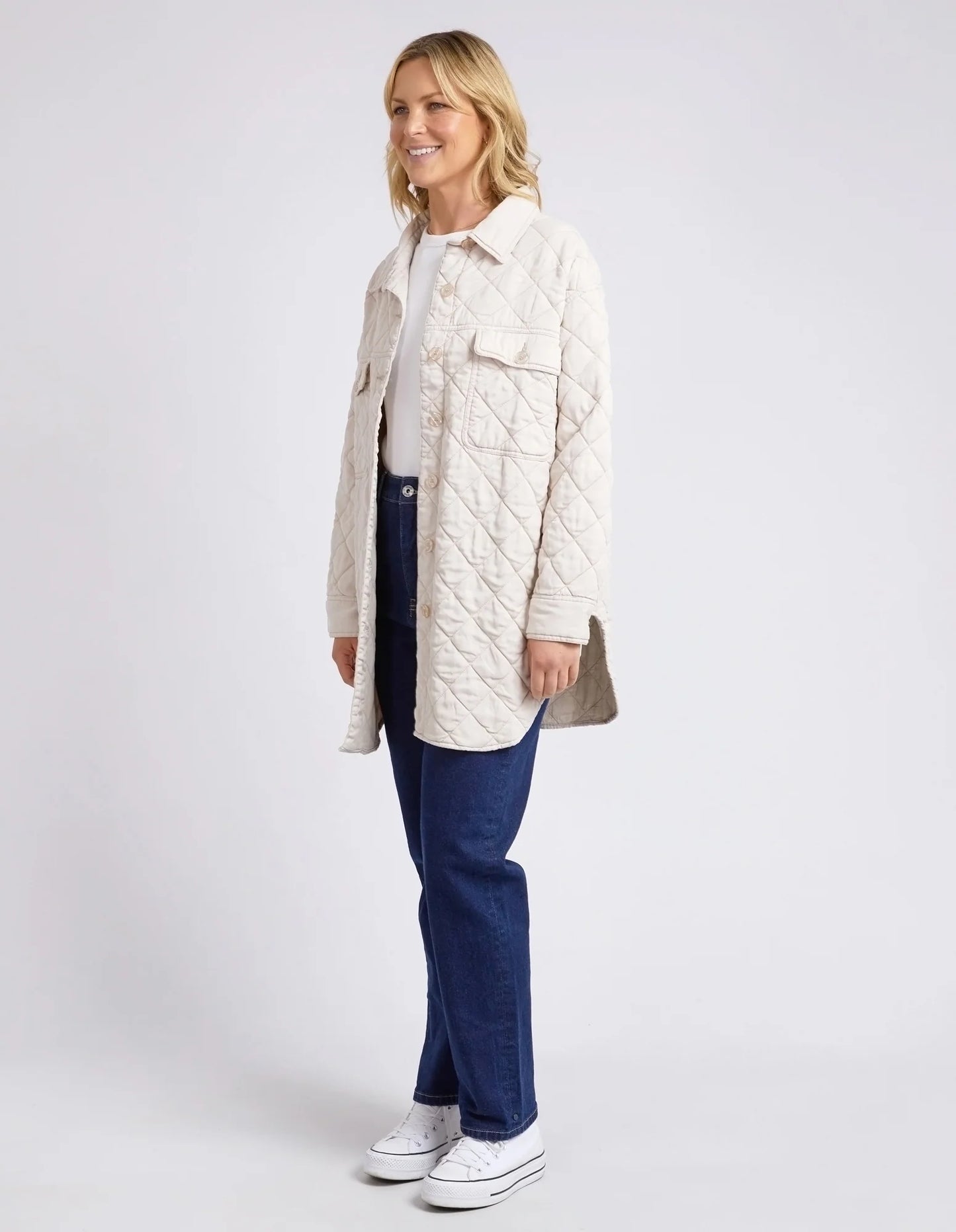 Katie Quilted Jacket- Oatmeal