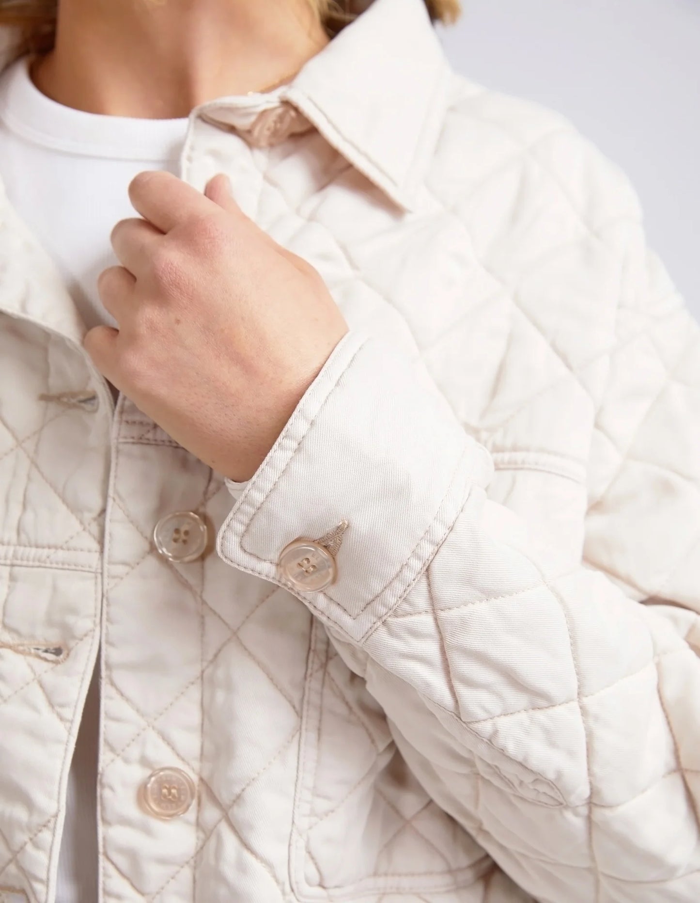 Katie Quilted Jacket- Oatmeal