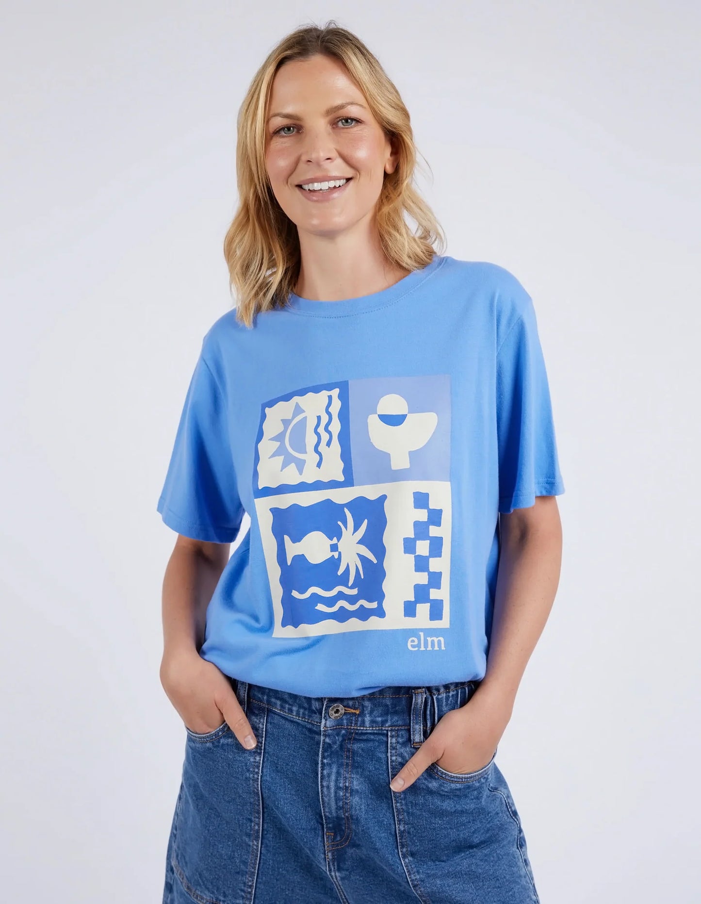 Holiday Sun Tee- Cerulean Blue