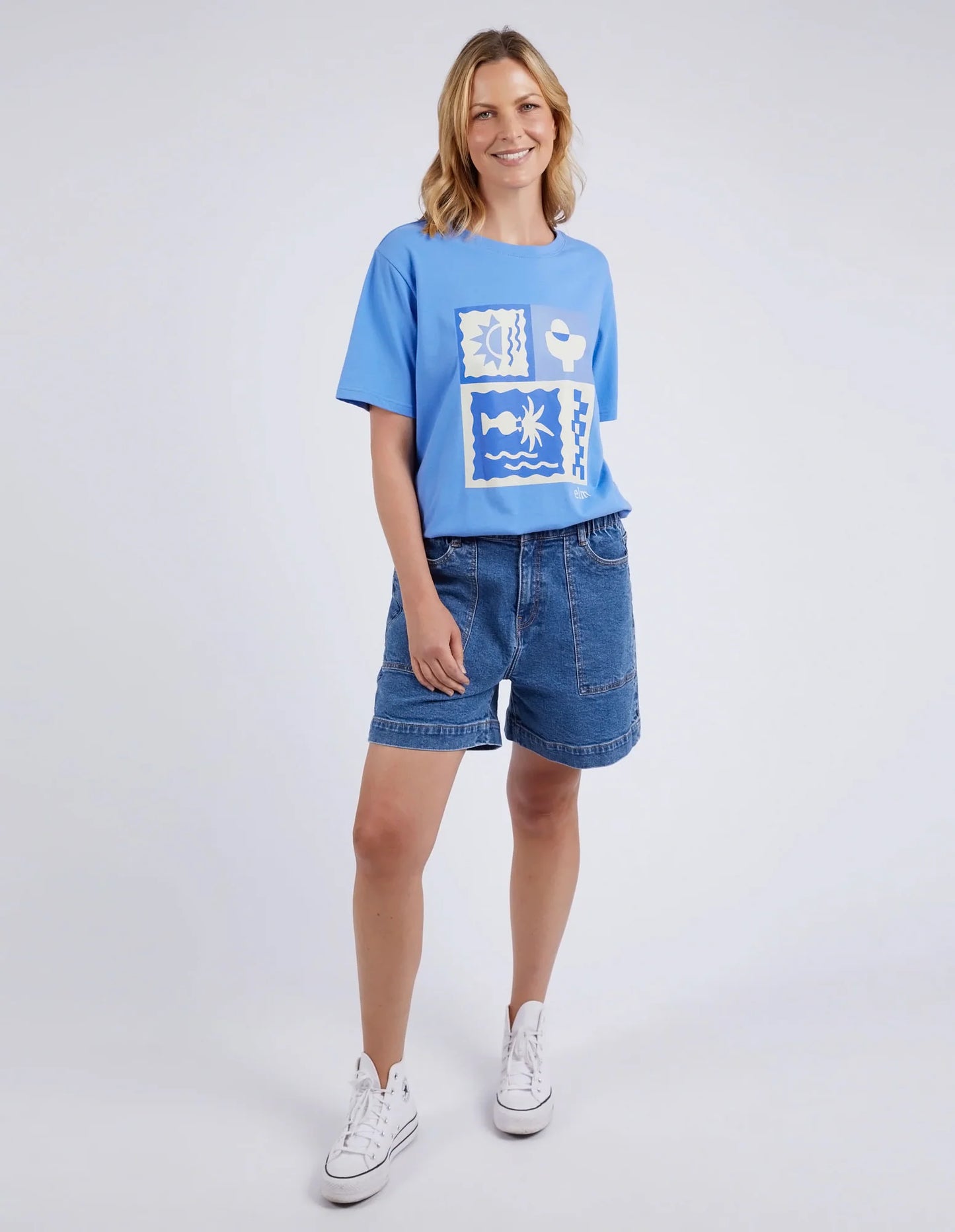 Holiday Sun Tee- Cerulean Blue