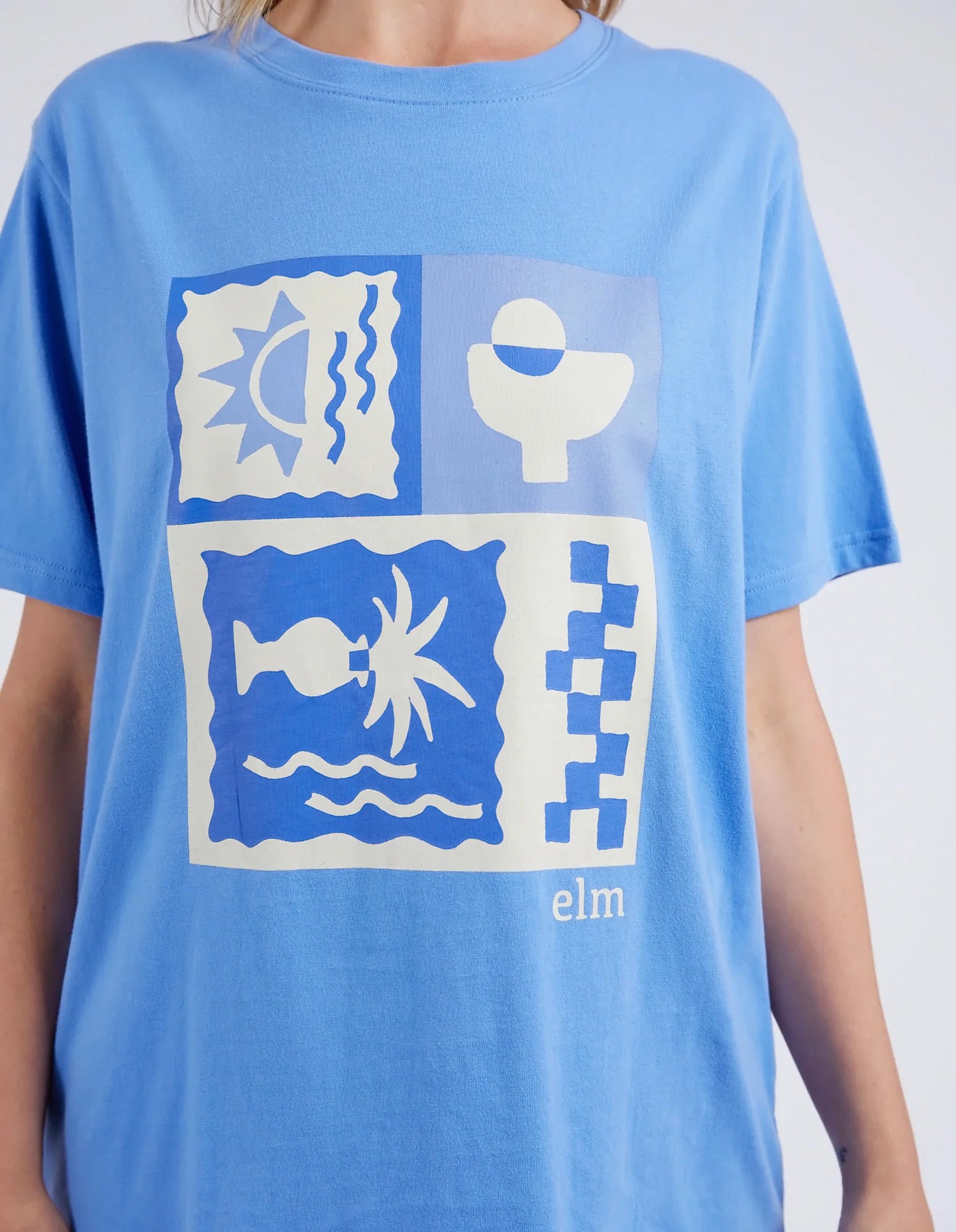 Holiday Sun Tee- Cerulean Blue