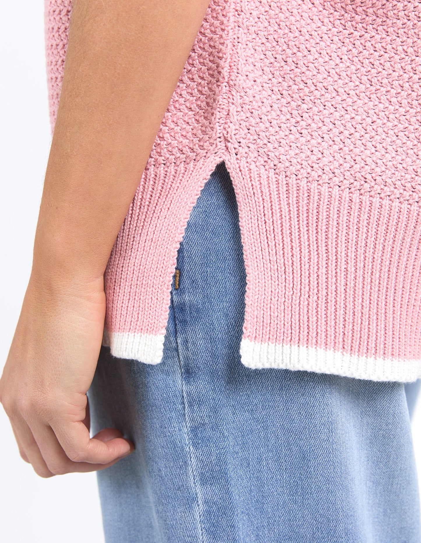 Camellia Shirt Sleeve Knit- Pink Blush