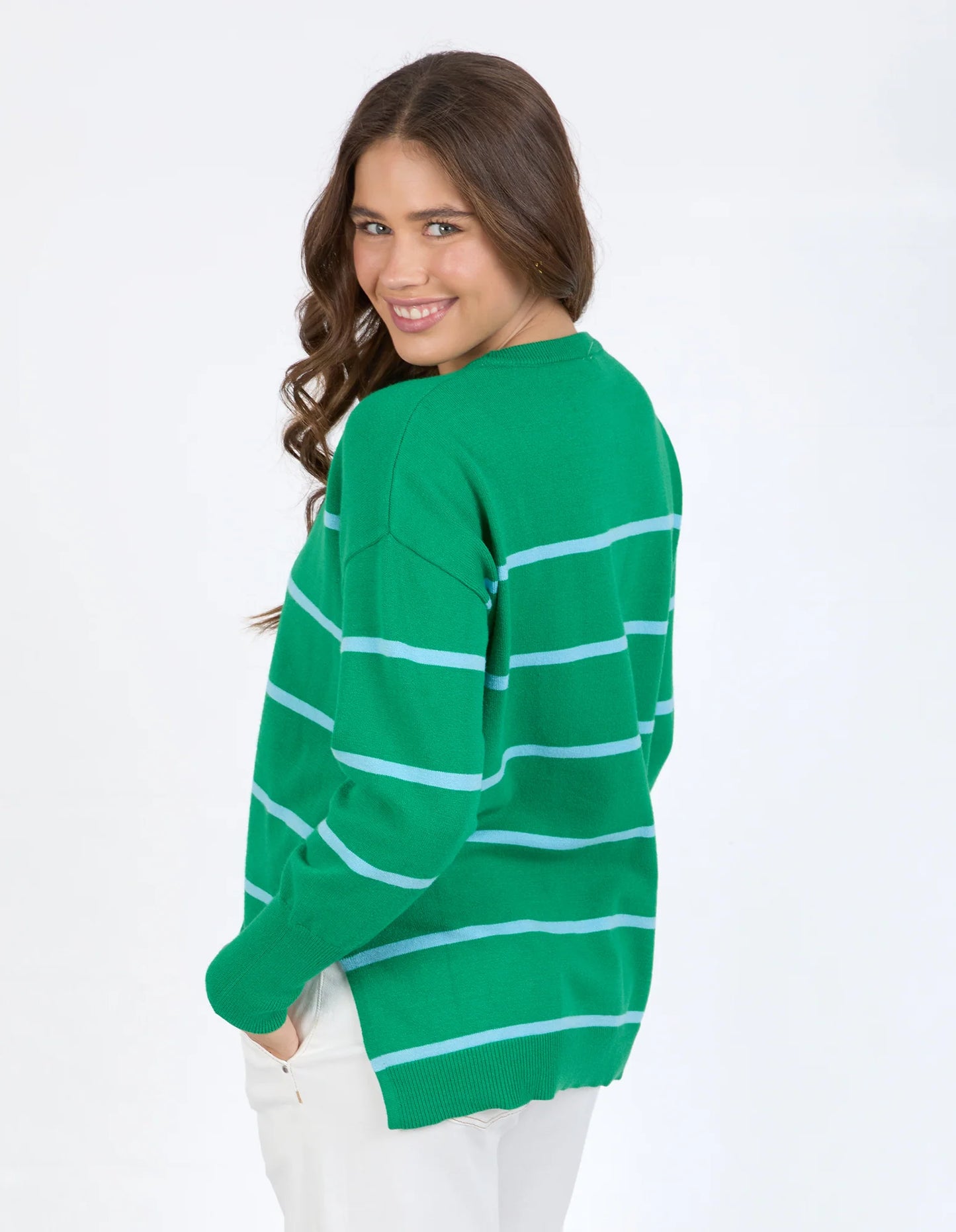Charlie Stripe Knit - Pine Green