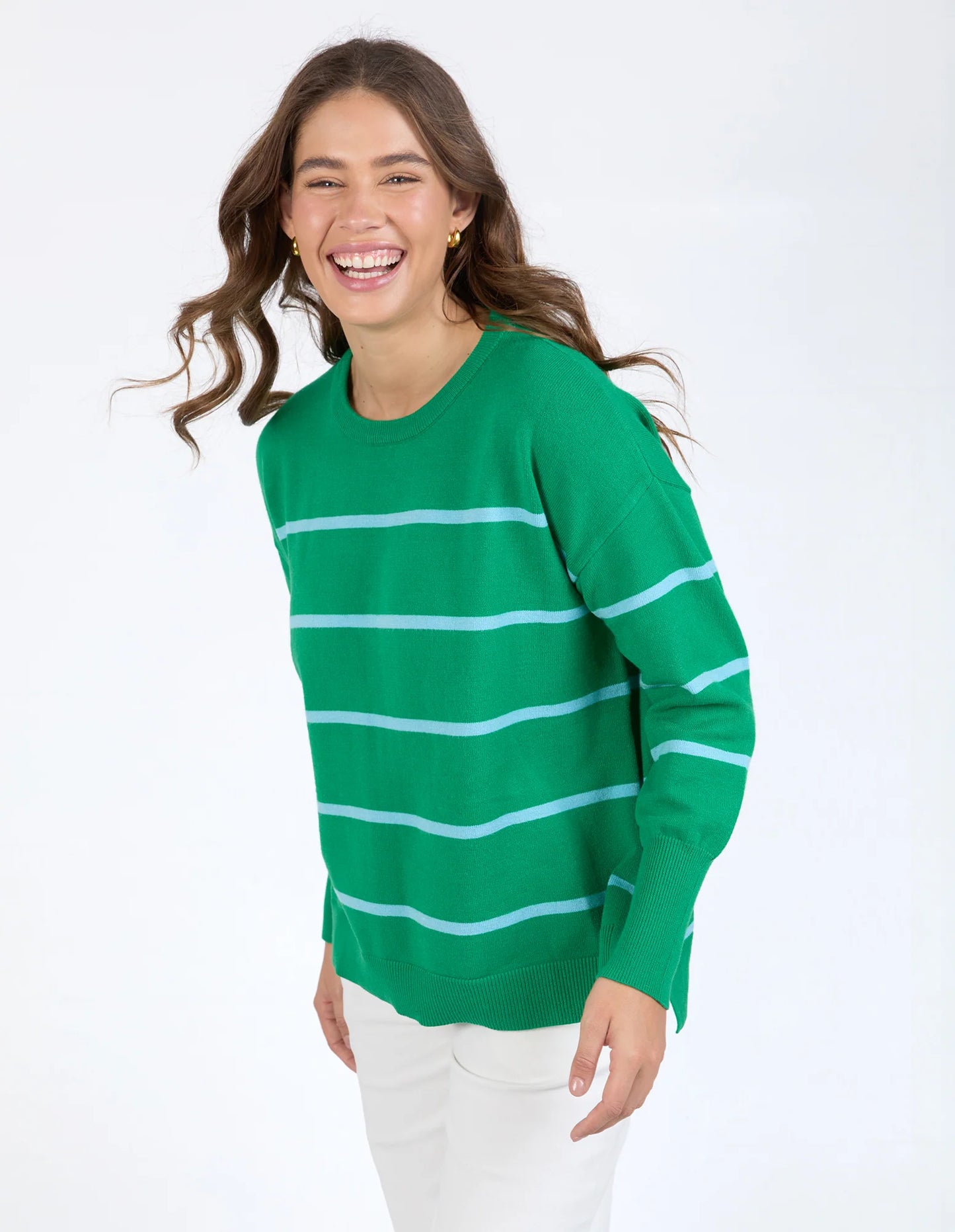 Charlie Stripe Knit - Pine Green