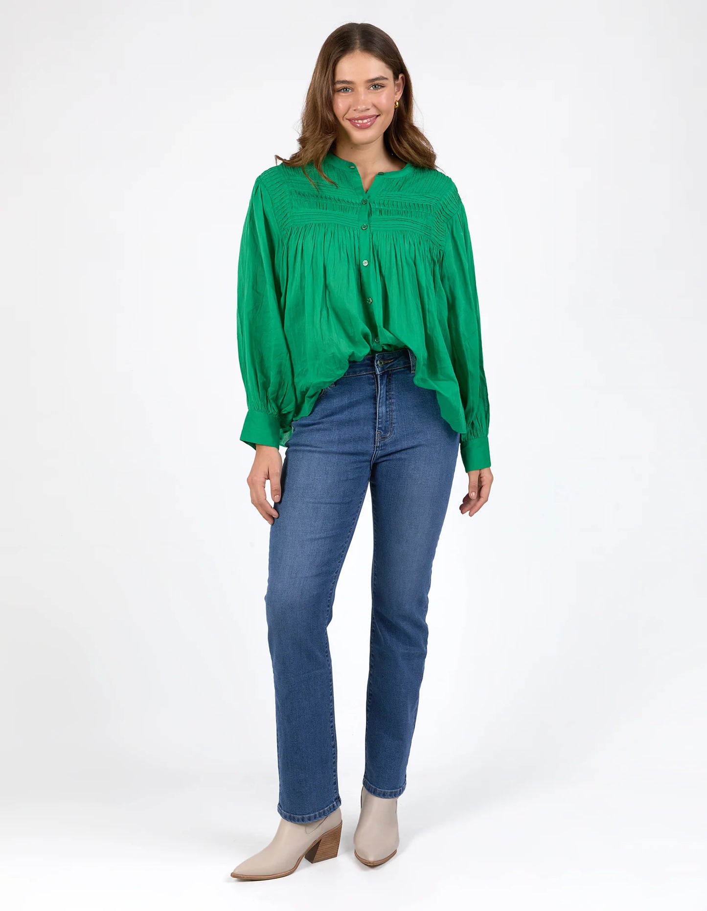 Montana Blouse- Pine Green