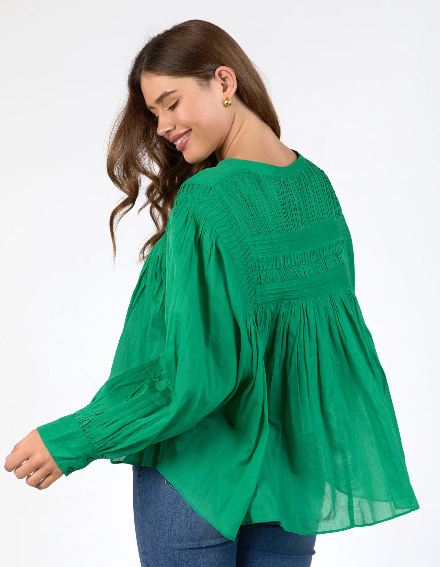 Montana Blouse- Pine Green