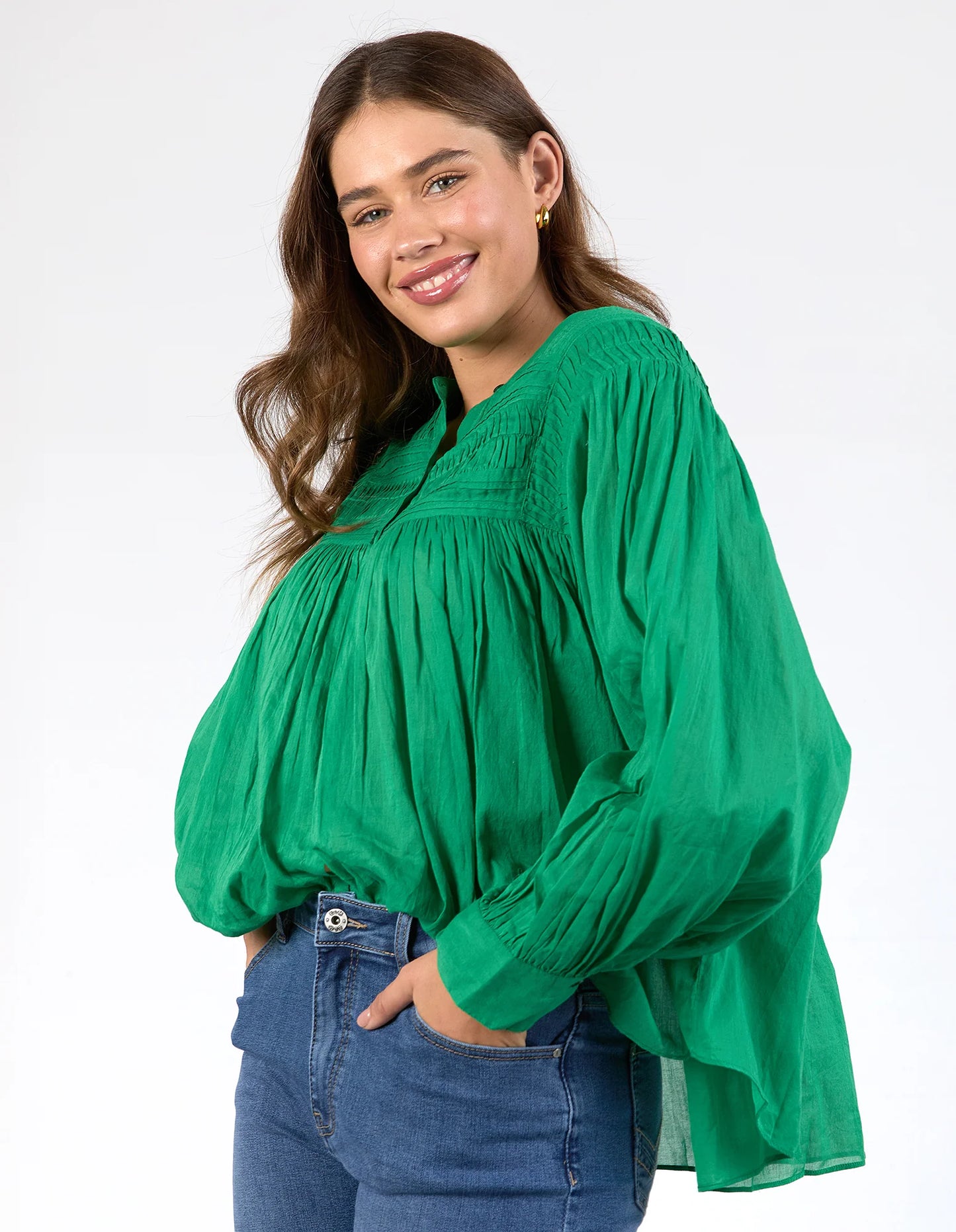 Montana Blouse- Pine Green