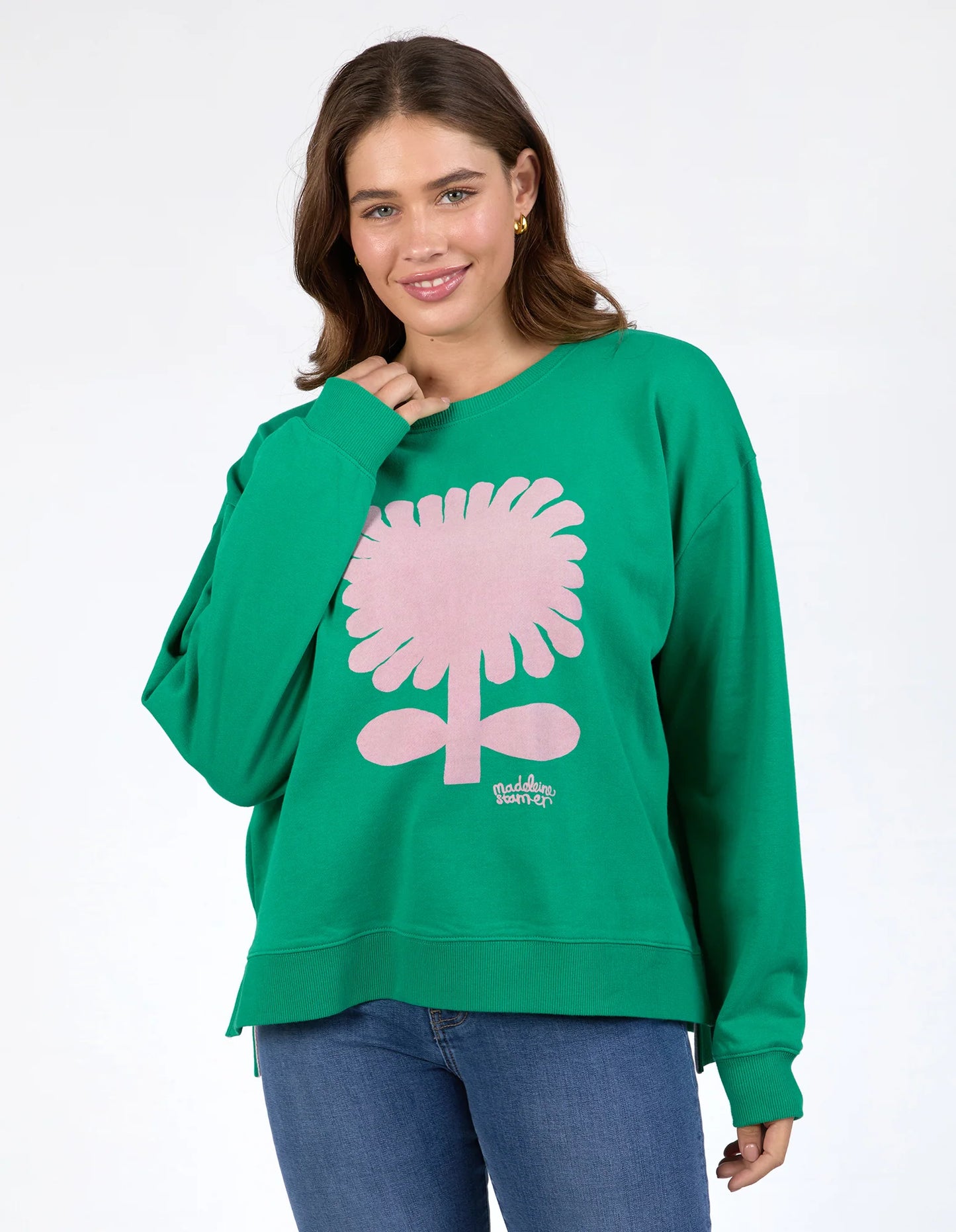 Madeline Stamer Crew- Pine Green
