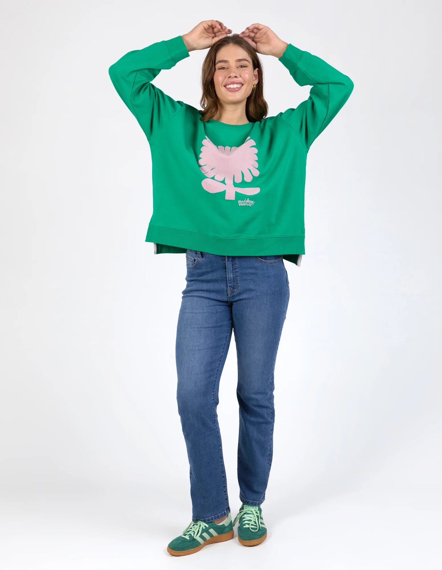 Madeline Stamer Crew- Pine Green