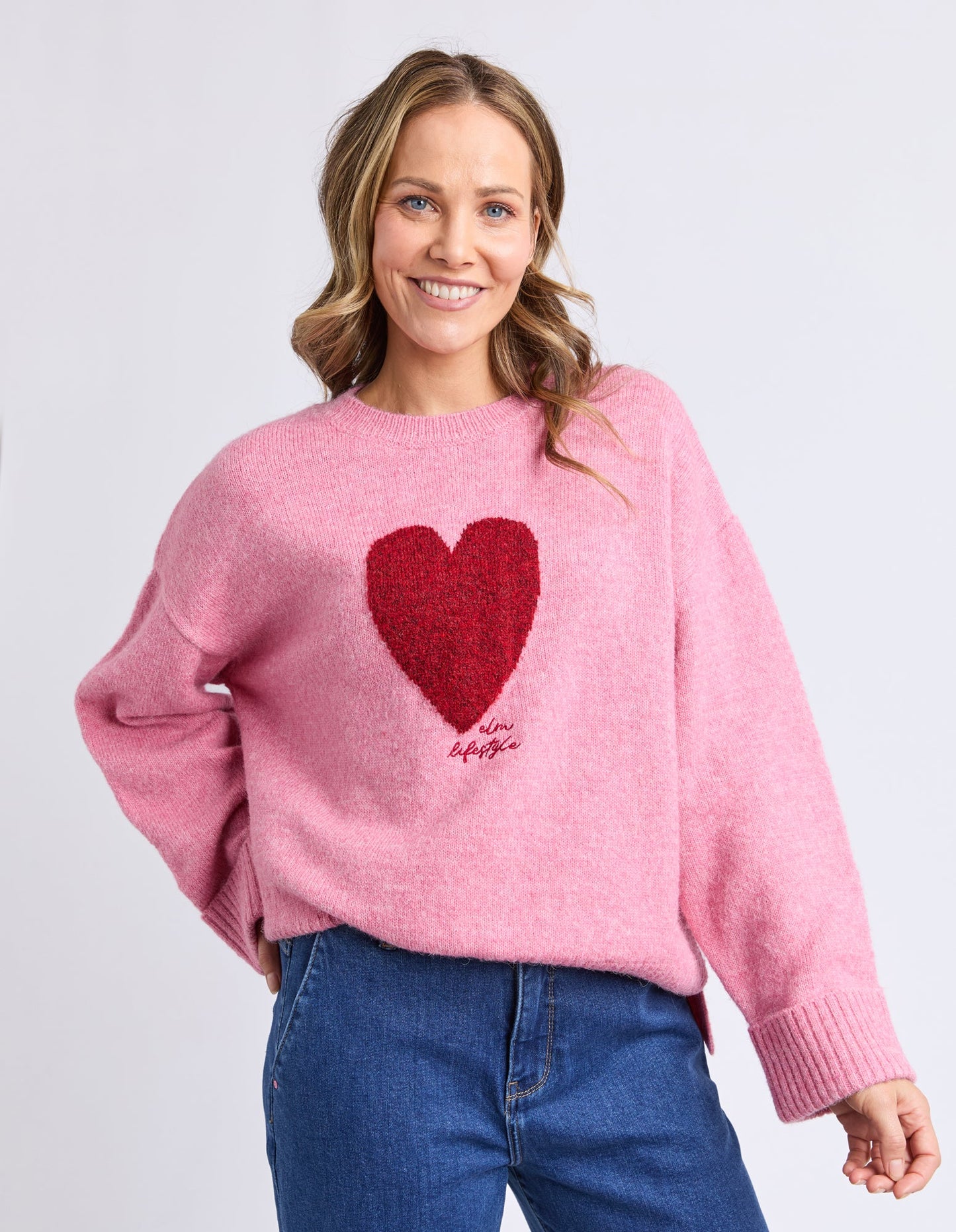 Elm Heart Knit- Quartz Pink