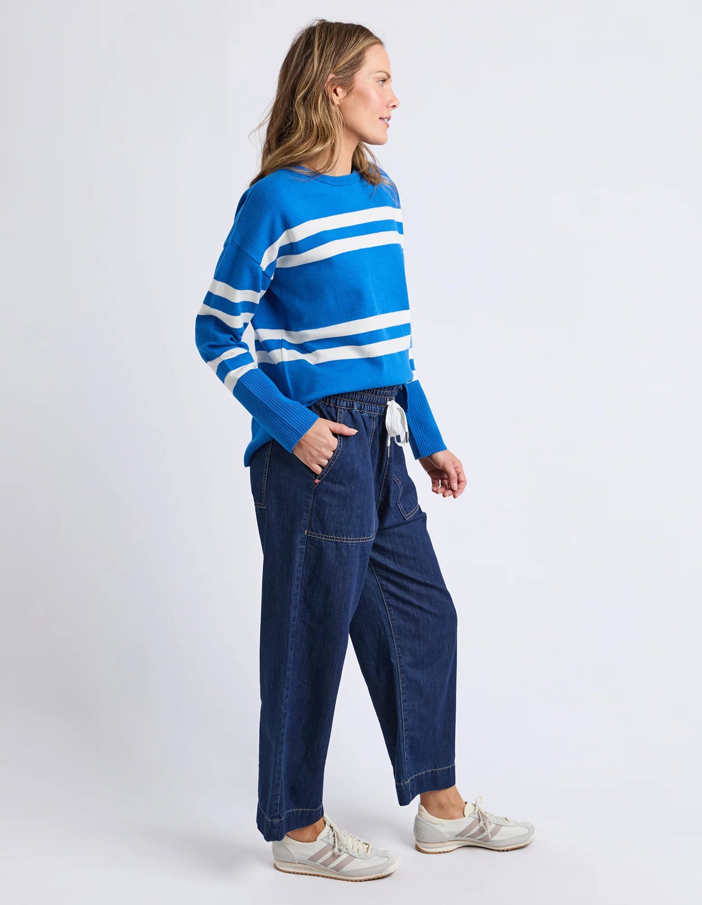 Allison Crew- Royal Blue Stripe