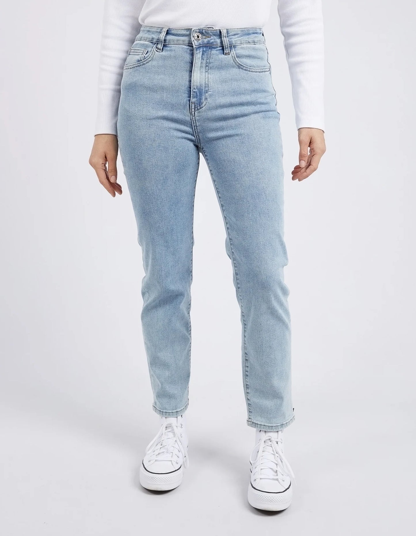 Ada Straight Leg Jean - Light Blue Wash