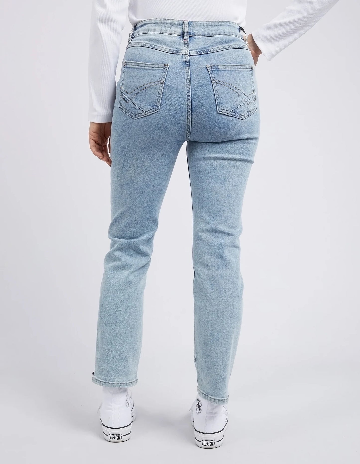 Ada Straight Leg Jean - Light Blue Wash