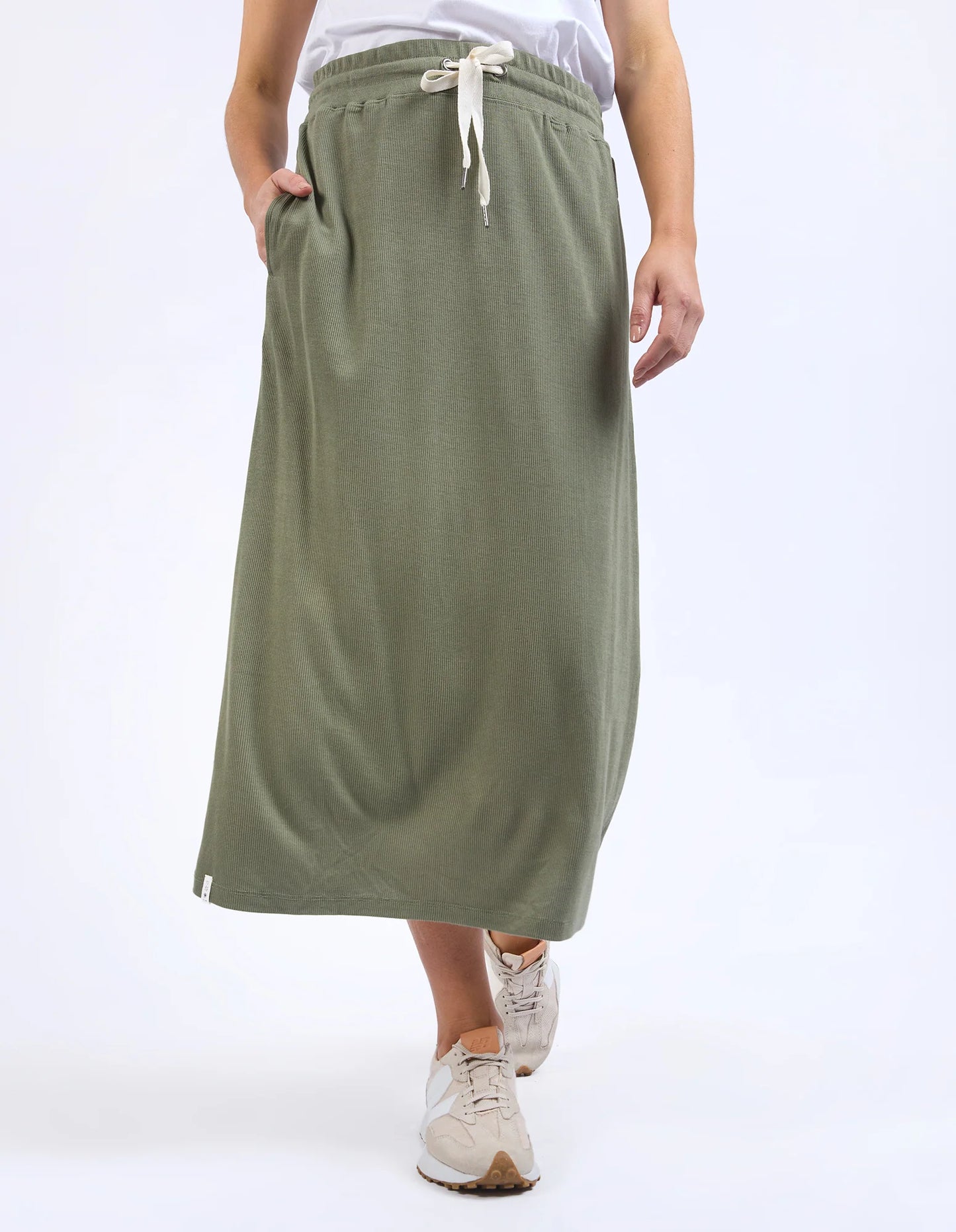 Xanthe Rib Skirt- Clover