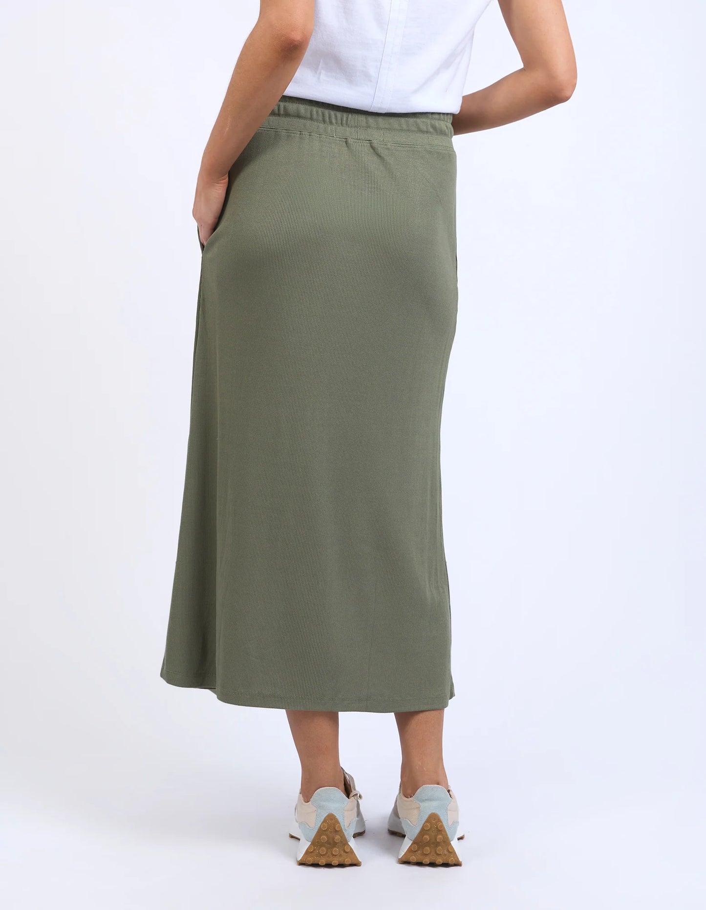 Xanthe Rib Skirt- Clover