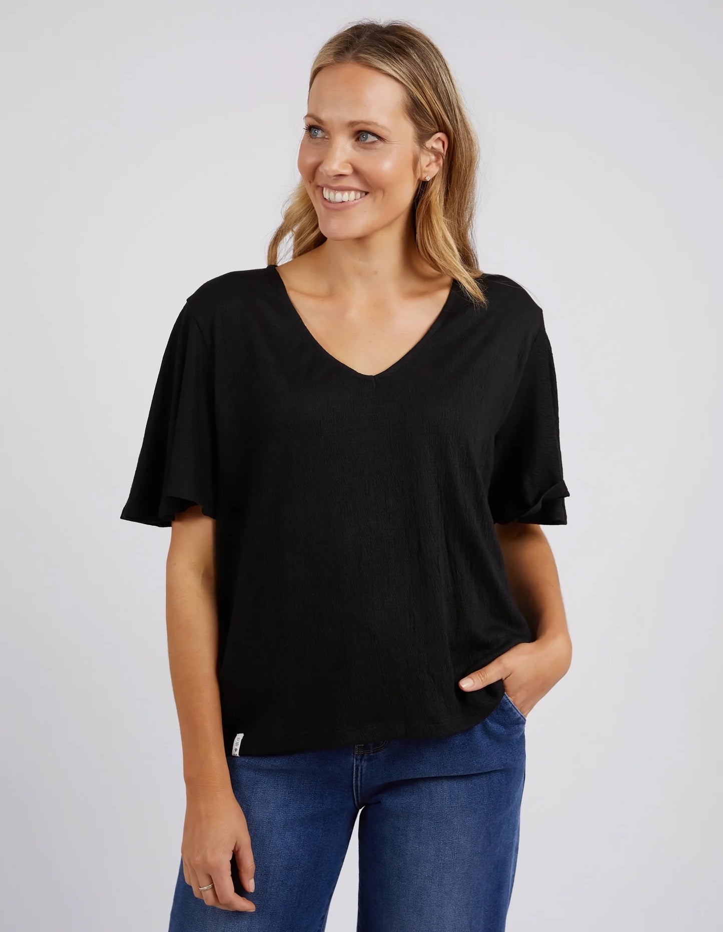 Pearl S/S Top- Black