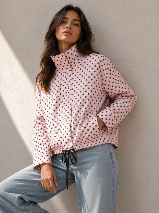 Polka Dot Spray Jacket - Pink