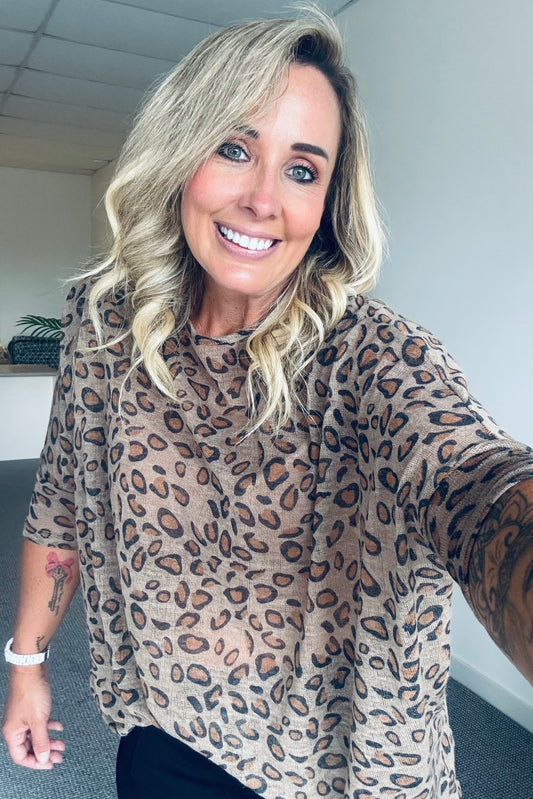 Lightweight Leopard Top