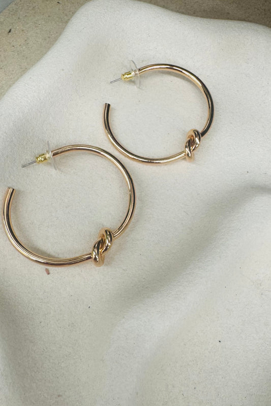 Knot Hoop- Yellow Gold