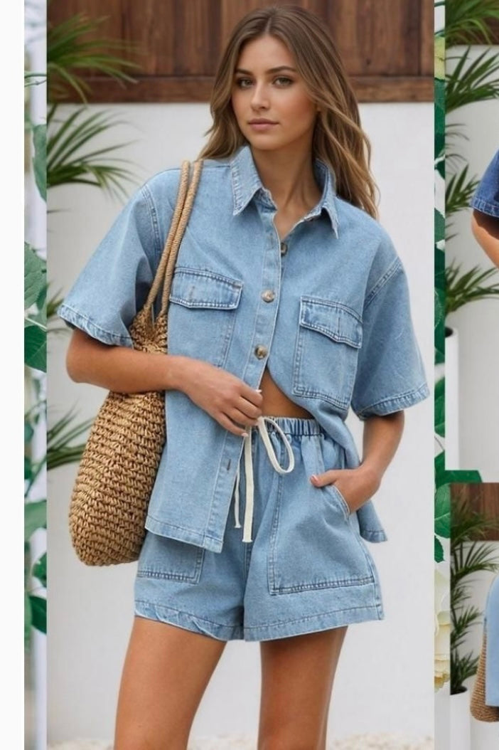Chambray Denim Set