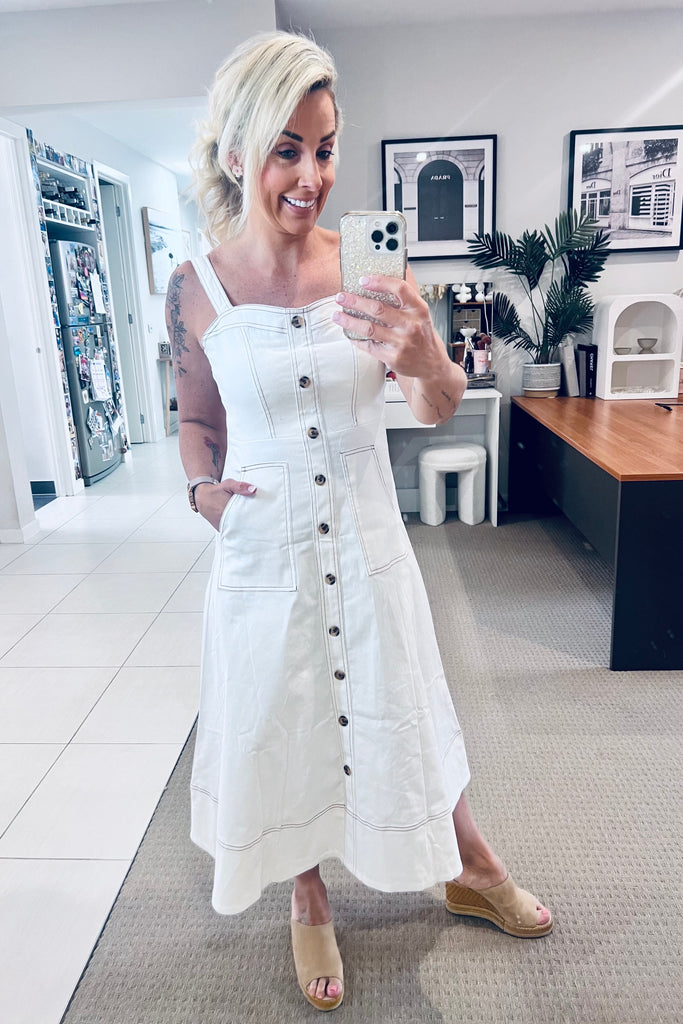 Becca Dress- Off White