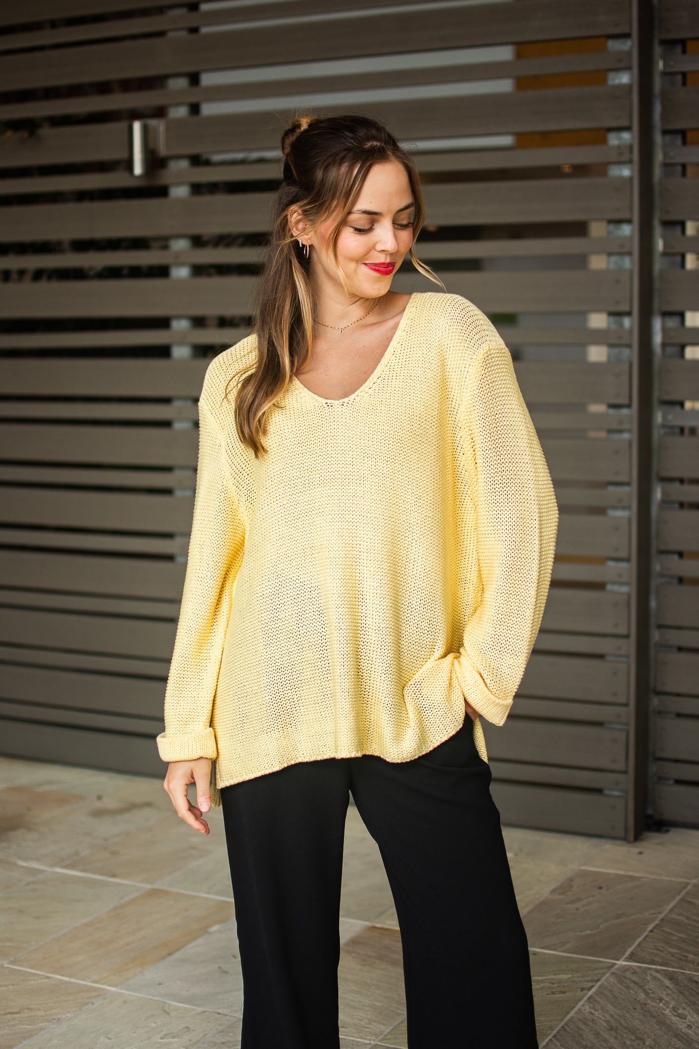 Cindy Knit - Pastel Yellow