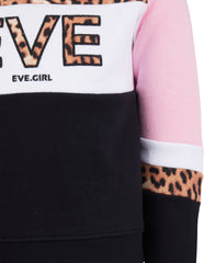 Youth Leopard Panel Crew - Hot Pink  (BAXTER  & ONLINE ONLY)