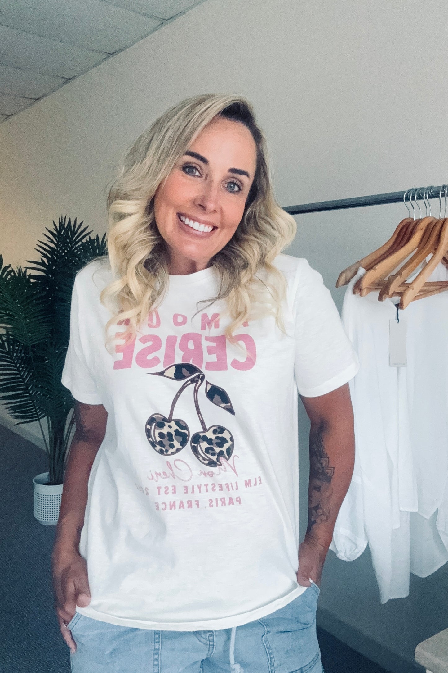 Amore Cerise Tee- Quartz Pink