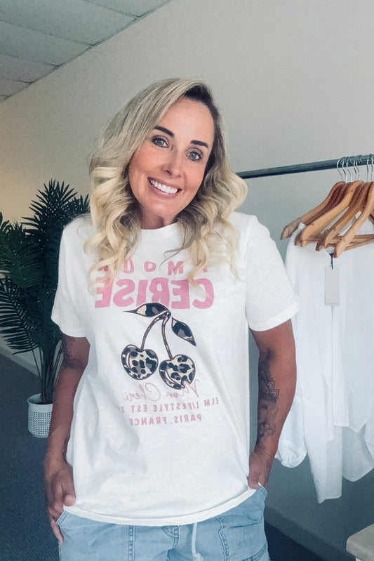 Amore Cerise Tee- Quartz Pink