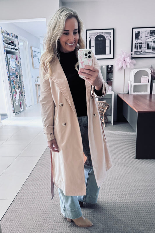 Lightweight Trench Jacket - Nude