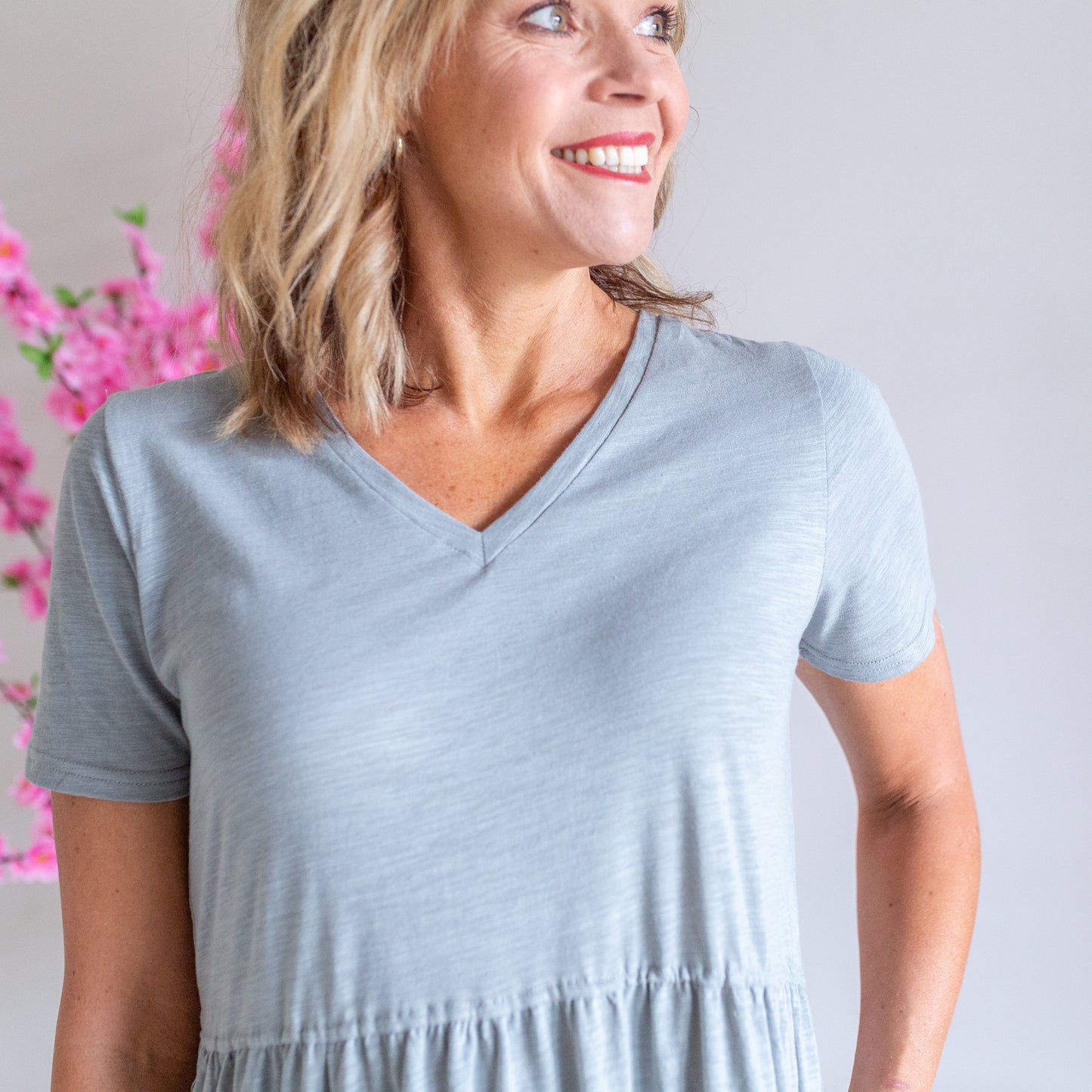 Comfort Layer Dress- Soft Khaki