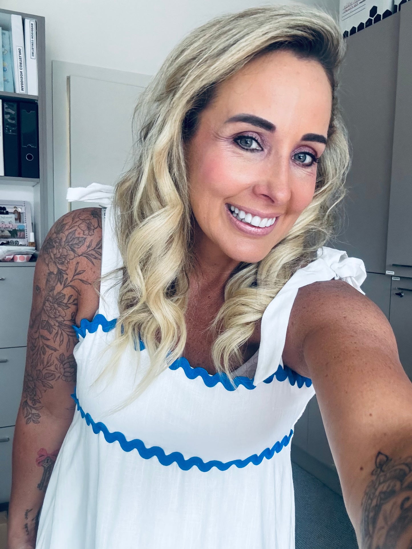 Salty Beach Linen Dress