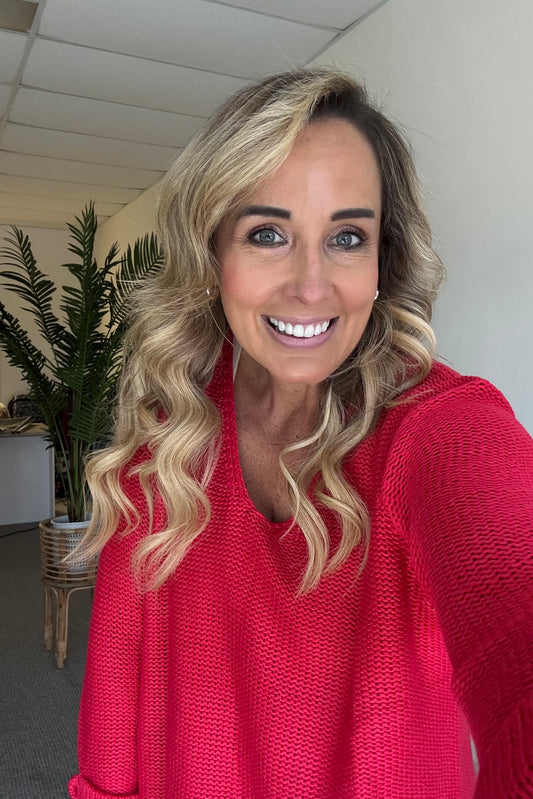 Cindy Knit - Deep Red