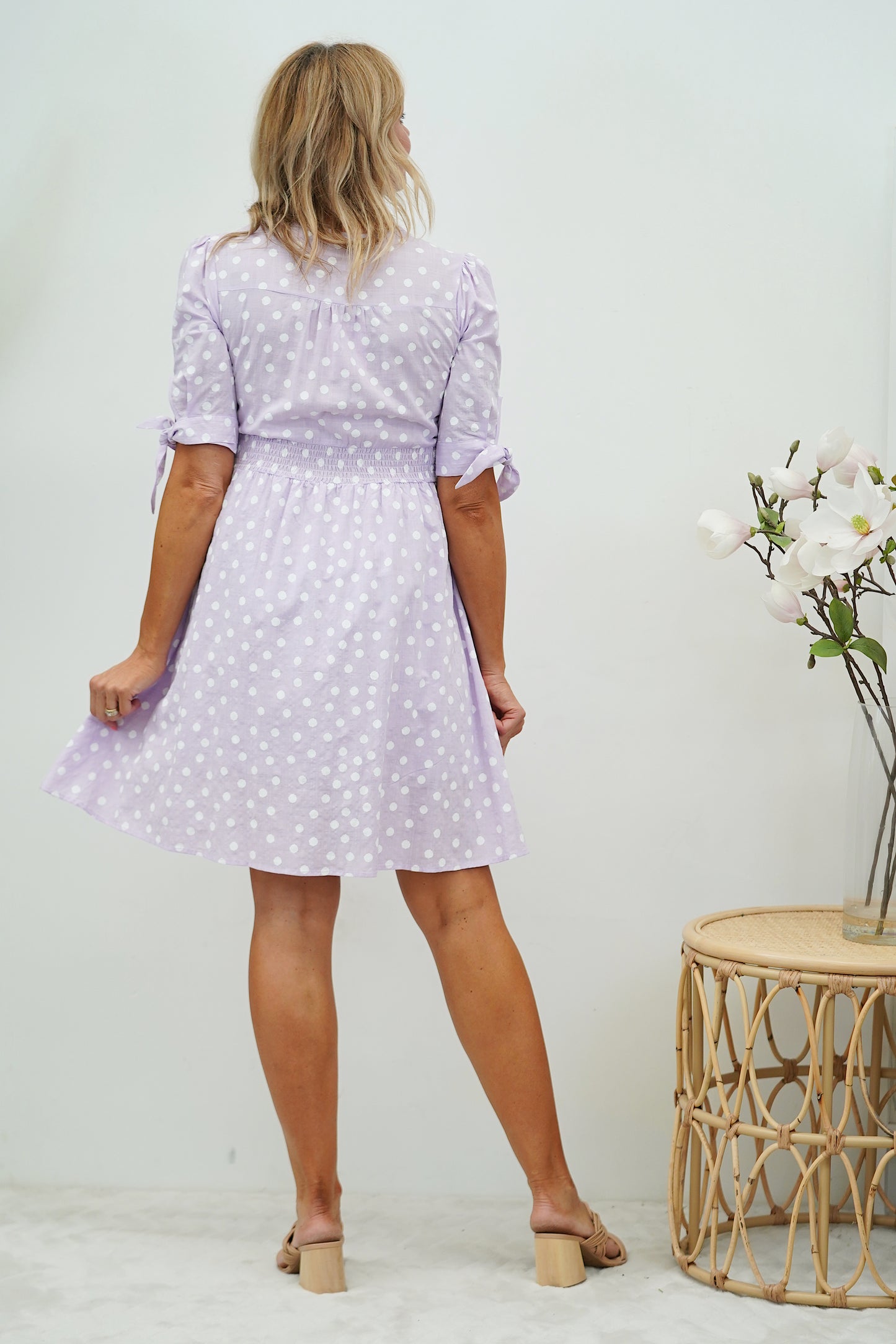 Polka Dot Dress- Lilac