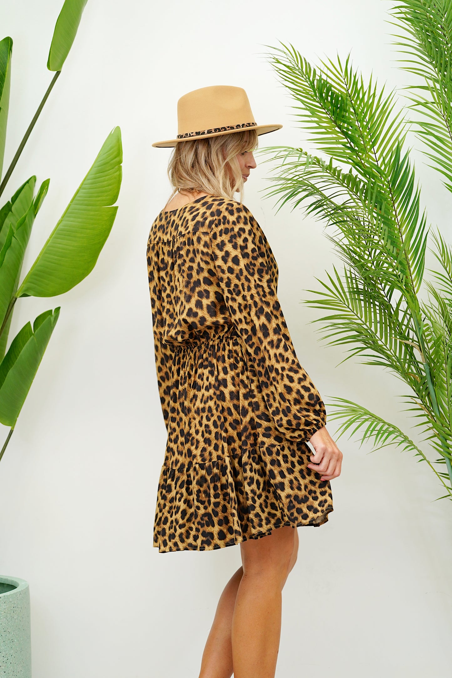 Edie Leopard L/S Dress