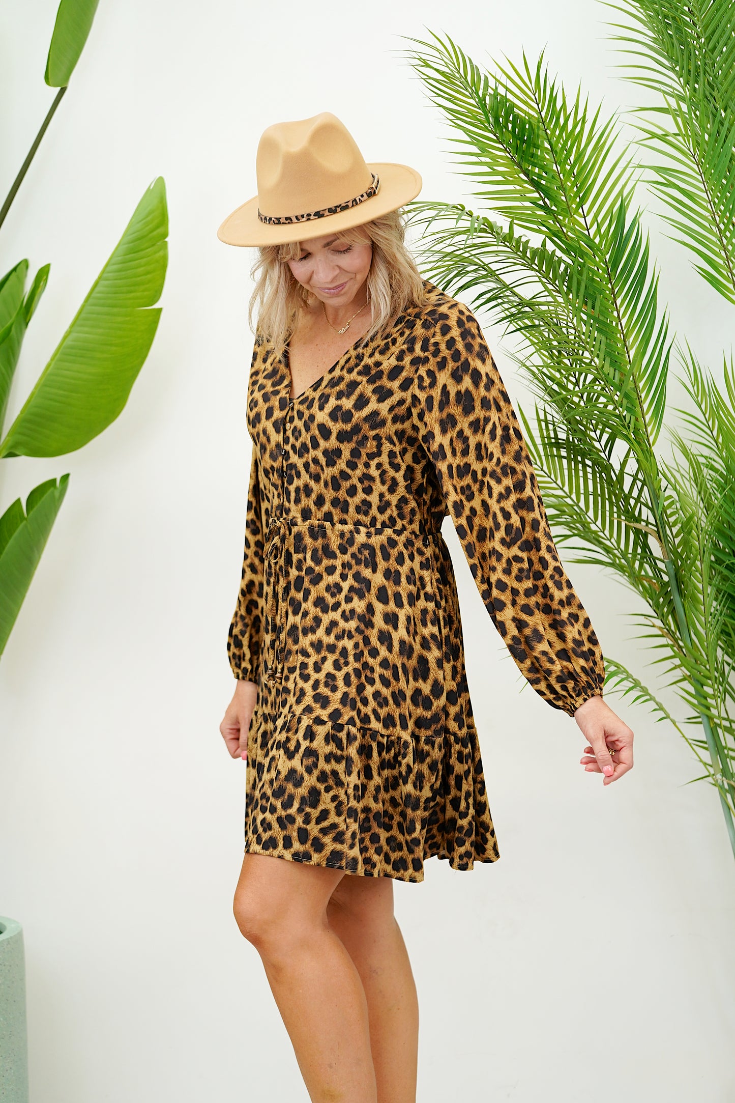 Edie Leopard L/S Dress