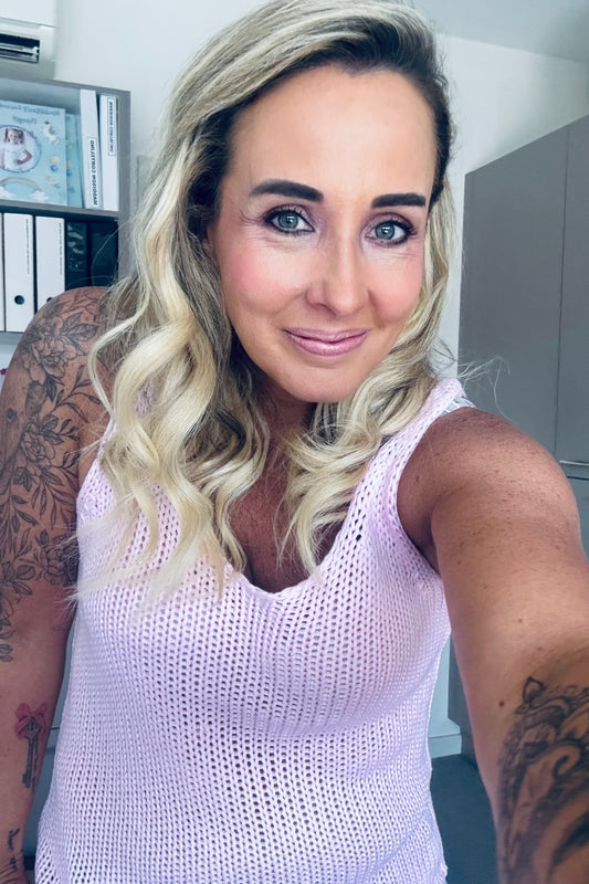 Cindy Knit Singlet - Pink