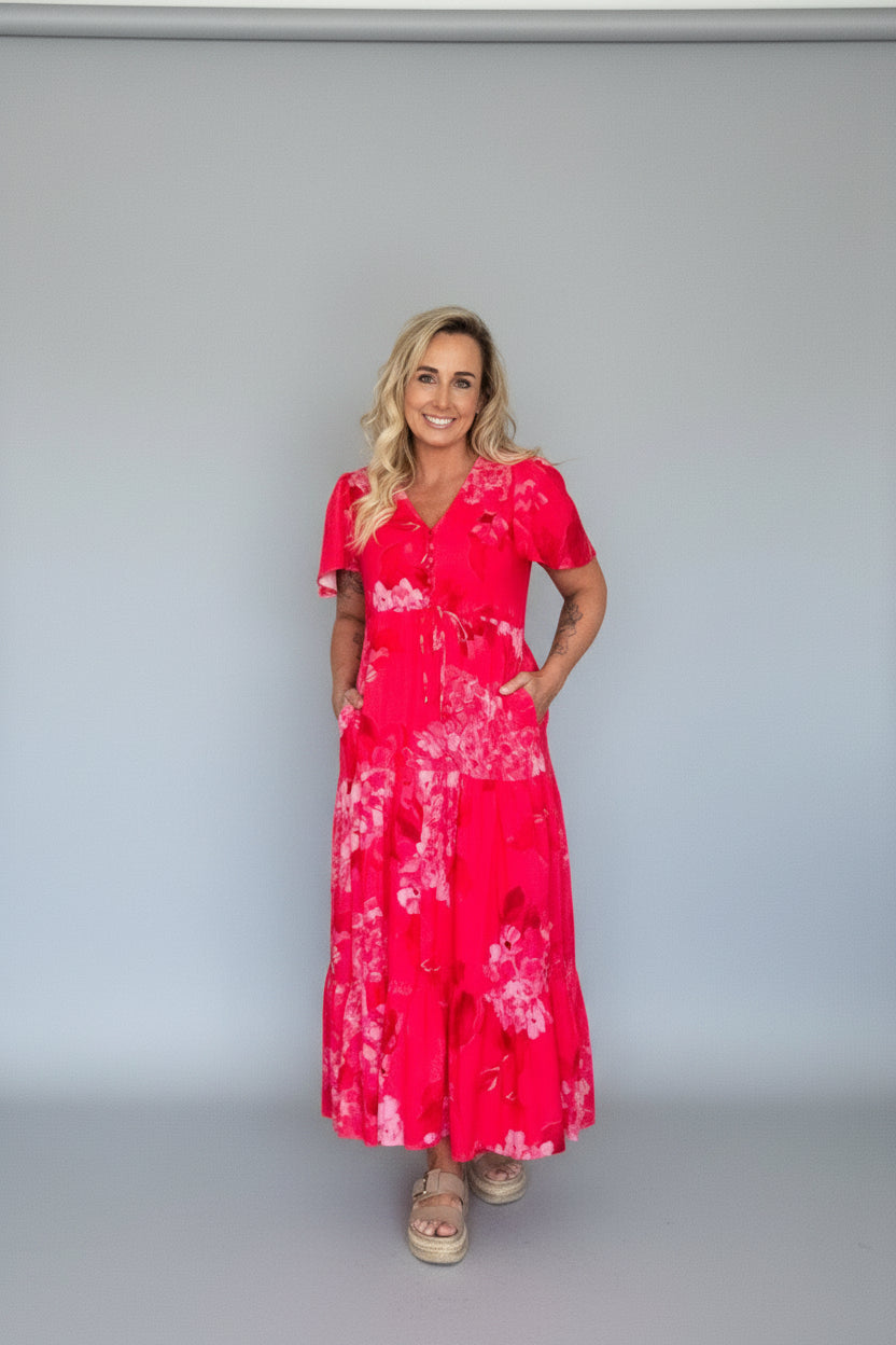 Glorious Maxi Dress- Red