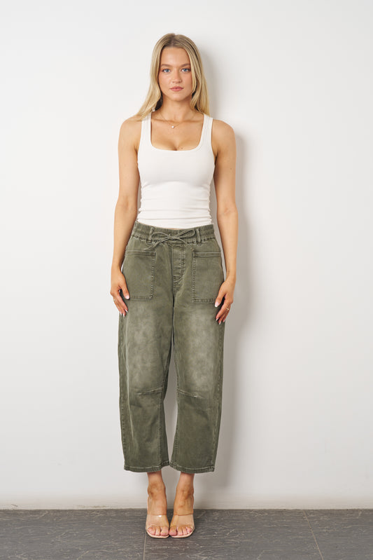 Boston Barrel Jean- Khaki
