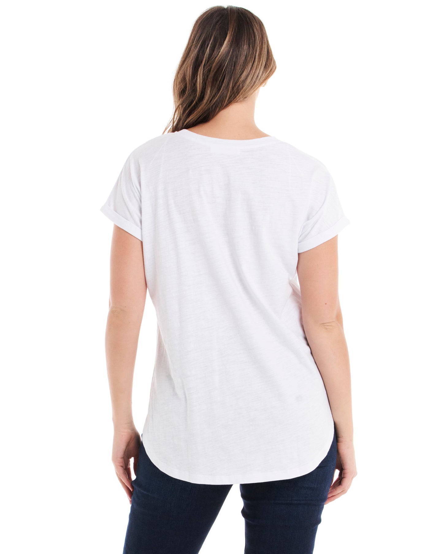 Hailey Short Sleeve Tee- White