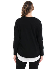 Lucy French Terry Sweat- Black