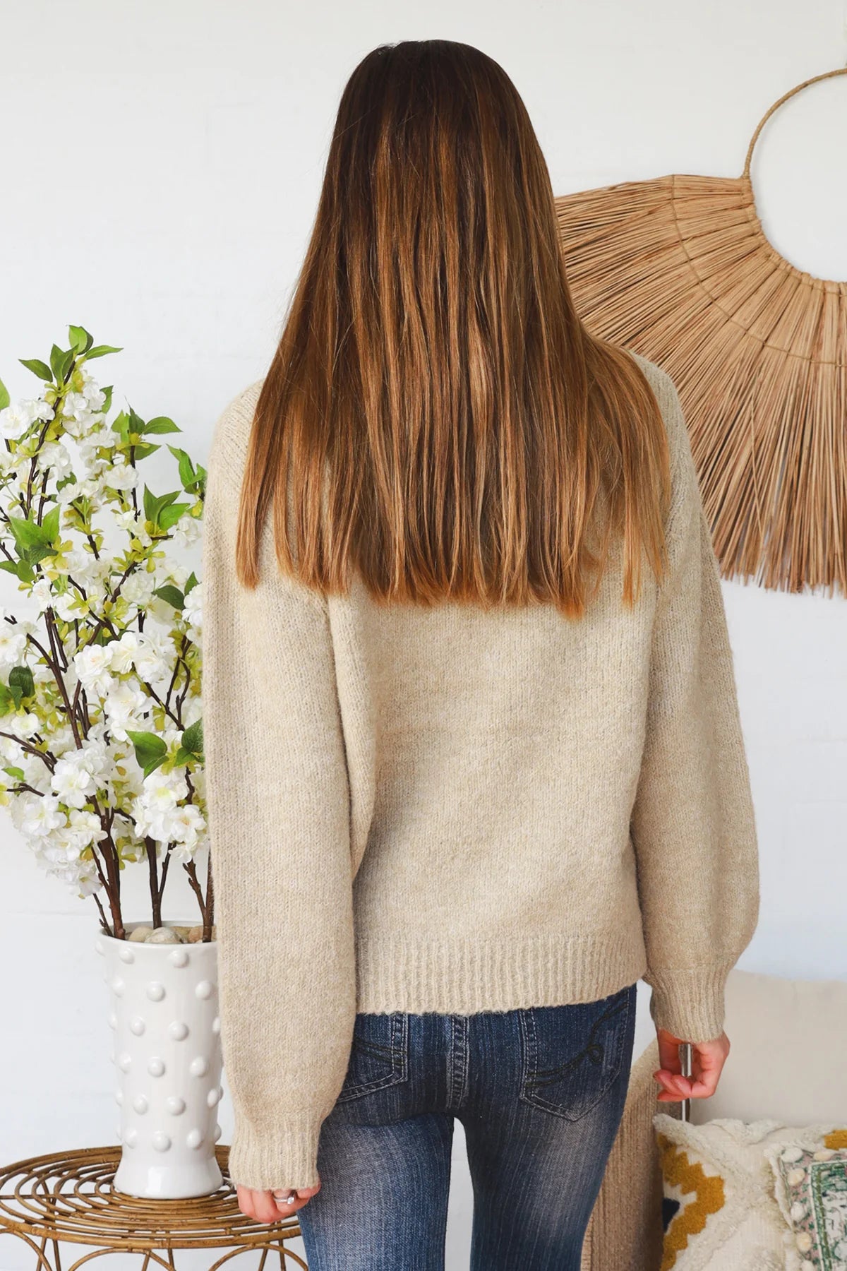 Flower Me Knit- Soft Khaki