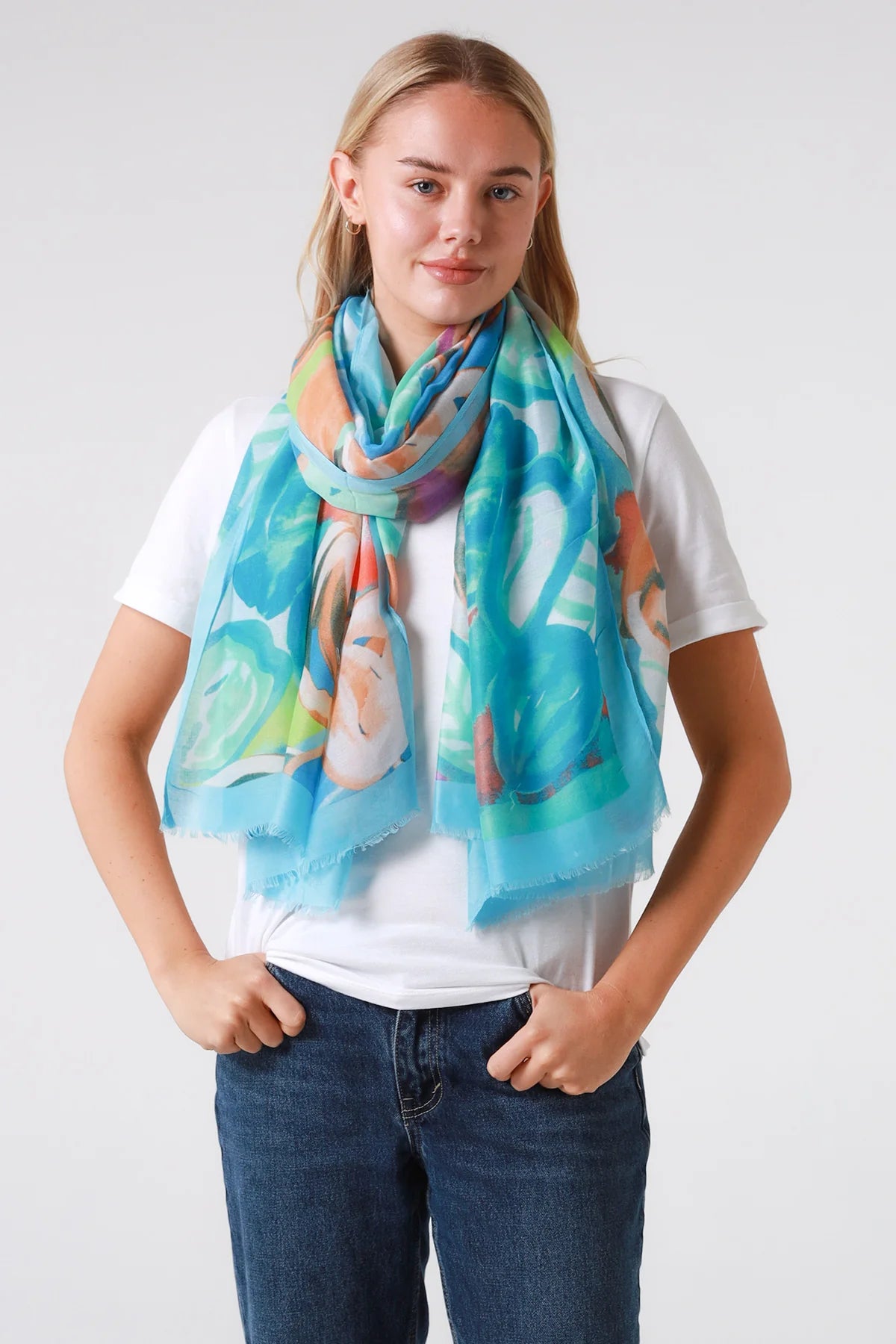 Aqua Blue Scarf