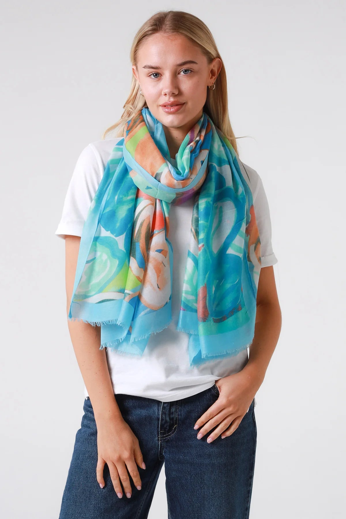 Aqua Blue Scarf